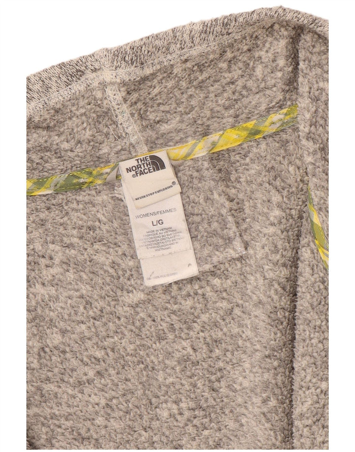 THE NORTH FACE Womens Tracksuit Top Jacket UK 16 Large Grey Flecked
