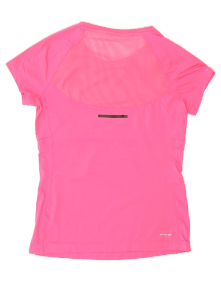 ADIDAS Womens Climacool T-Shirt Top UK 8/10 Small Pink Polyester Vintage Adidas and Second-Hand Adidas from Messina Hembry 