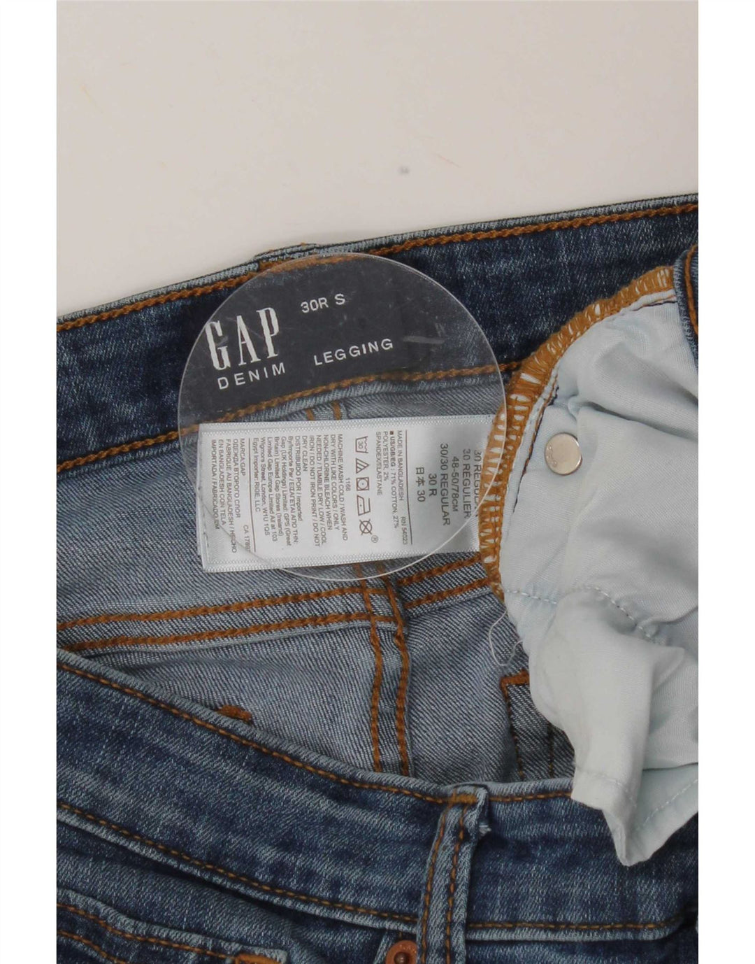 Gap Womens Legging Cropped Jeans W30 L25 Blå Bomuld