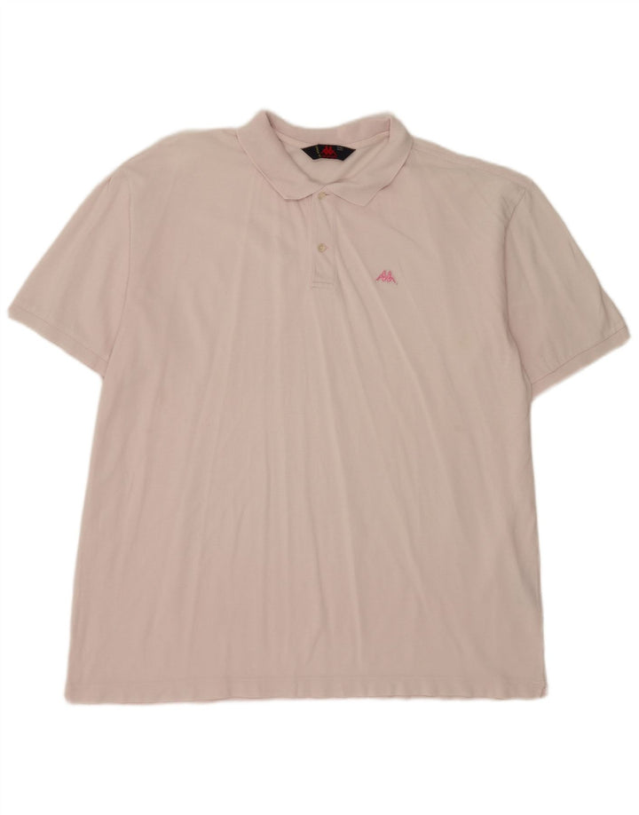 Kappa herre poloshirt 2XL Pink bomuld