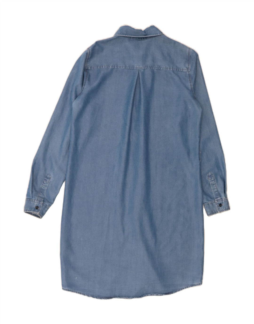 BENETTON Womens Long Sleeve Denim Dress UK 14 Medium Blue Lyocell Vintage Benetton and Second-Hand Benetton from Messina Hembry 
