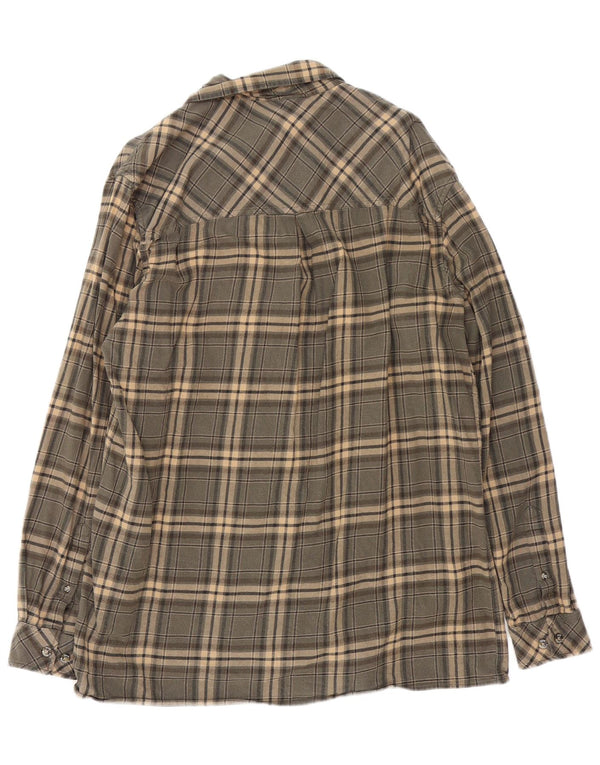 Jack Wolfskin Herre flannelskjorte XL Grå ternet bomuld