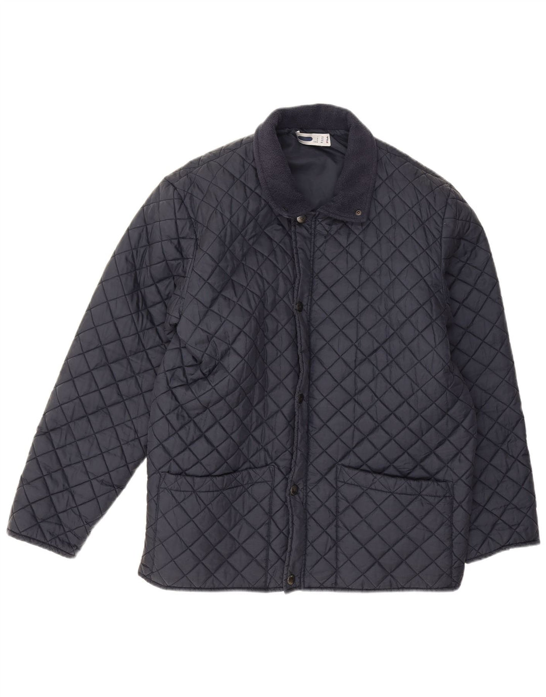 Fila Herre quiltet jakke UK 38 Mellem marineblå polyamid