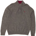 Besætningstøj Herre Button Neck Jumper Sweater XL Grå Uld