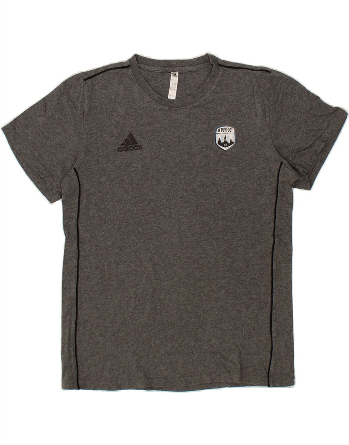 ADIDAS Mens Graphic T-Shirt Top Small Grey Cotton Vintage Adidas and Second-Hand Adidas from Messina Hembry 