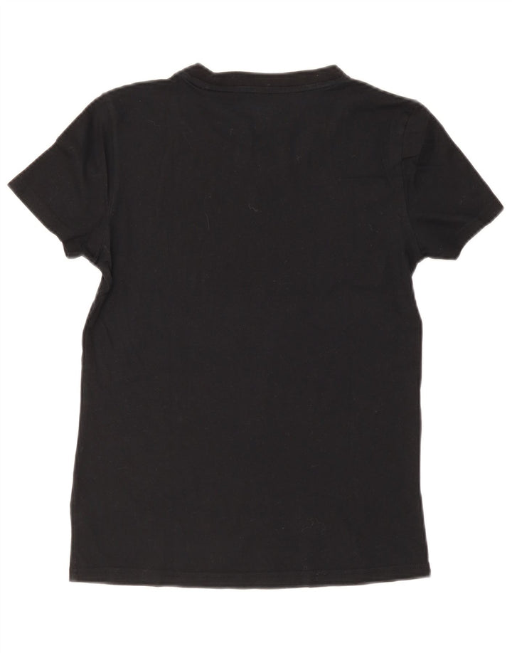 Adidas Dame Grafisk T-Shirt Top UK 12/14 Medium Sort