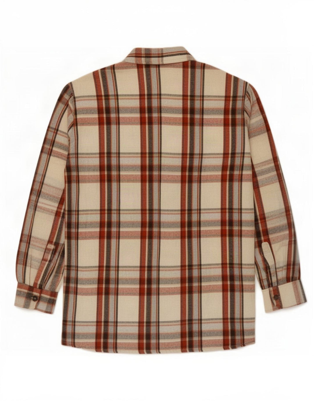 Vintage herre flannel skjorte str. 16 Stor flerfarvet ternet bomuld