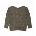 Zara Dame Oversized Boat Neck Jumper Sweater UK 10 Small Grey Flecked