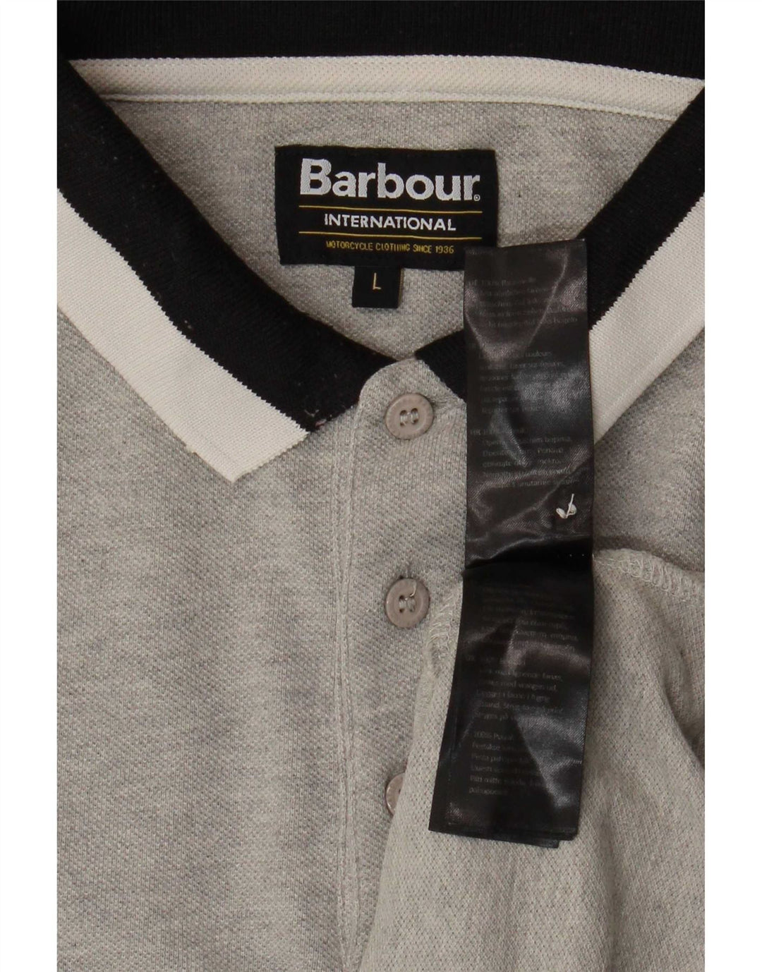 Barbour Polo Shirt til mænd Stor grå Colourblock Bomuld