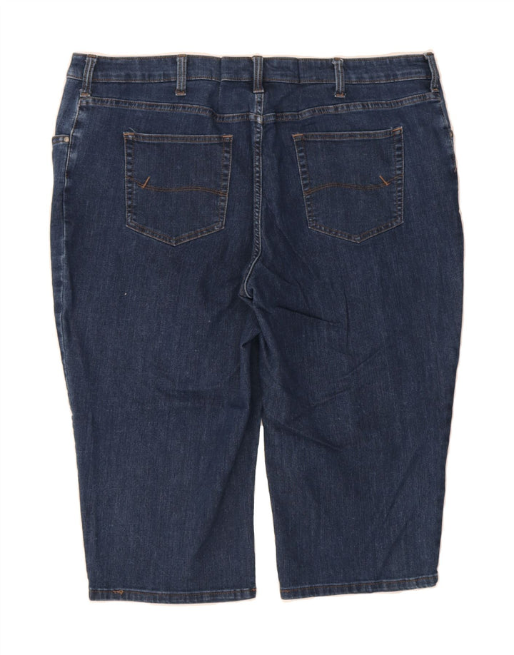 LEE Womens Plus Size Mid Rise Denim Shorts US 22 2XL W48 L20 Blue Vintage Lee and Second-Hand Lee from Messina Hembry 
