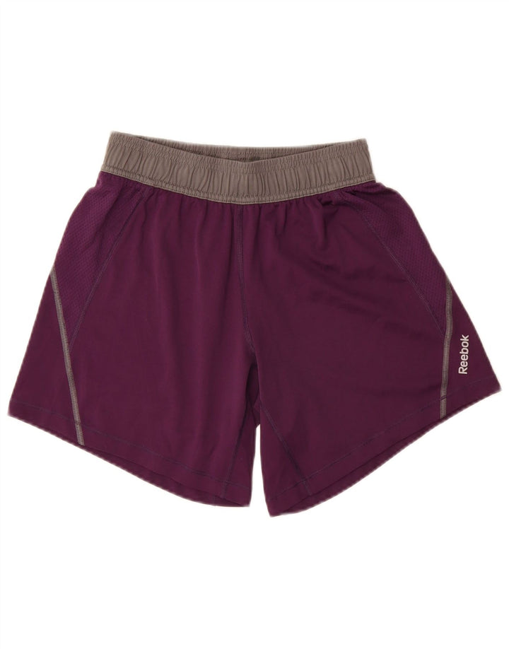 REEBOK Sportshorts til drenge 7-8 år XS Lilla Colourblock Polyester
