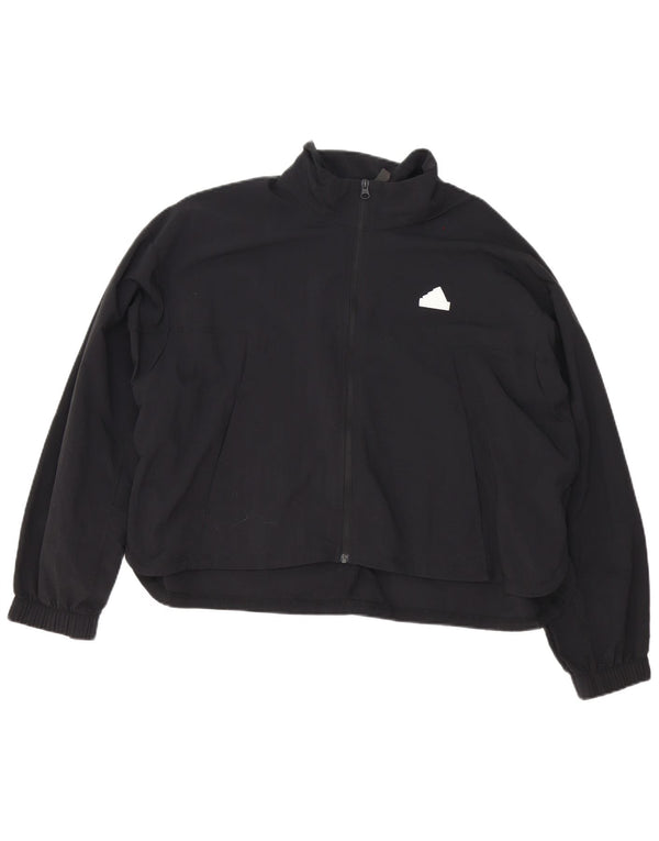 Adidas Womens Oversized træningsdragt Topjakke UK 12/14 Medium Black