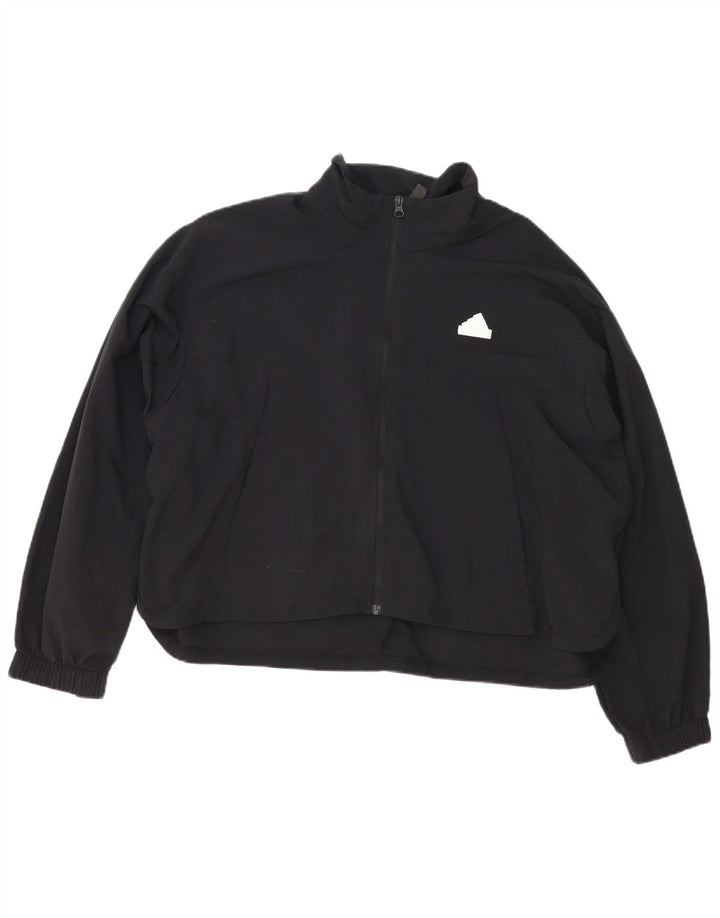 Adidas Womens Oversized træningsdragt Topjakke UK 12/14 Medium Black