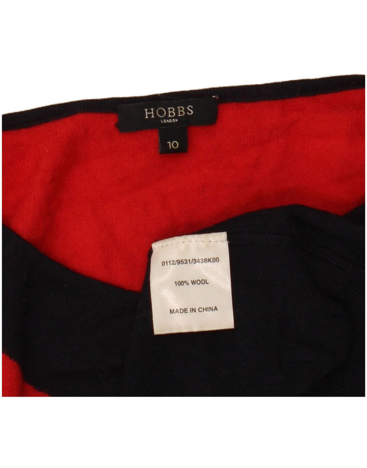 HOBBS Dame Boat Neck Jumper Sweater UK 10 Small Navy Blue Colourblock