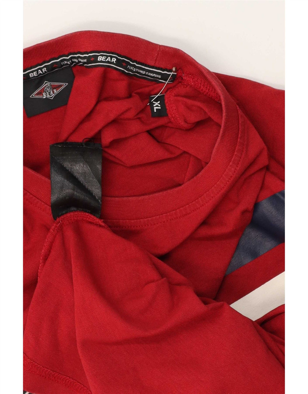 Bear Herre Grafisk T-Shirt Top XL Rød Bomuld