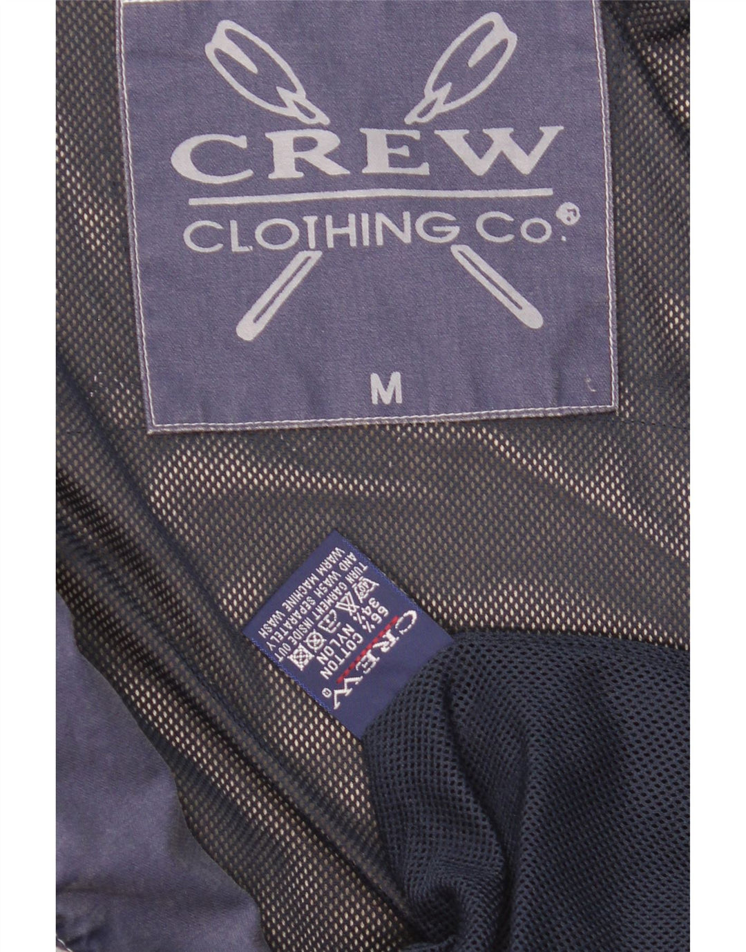 Crew Clothing Herre Bomber Jacket UK 38 Medium Blue Cotton