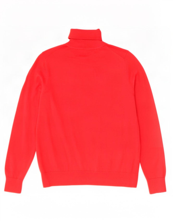 Marks & Spencer Dame Rullehals sweater UK 12 Medium Rød