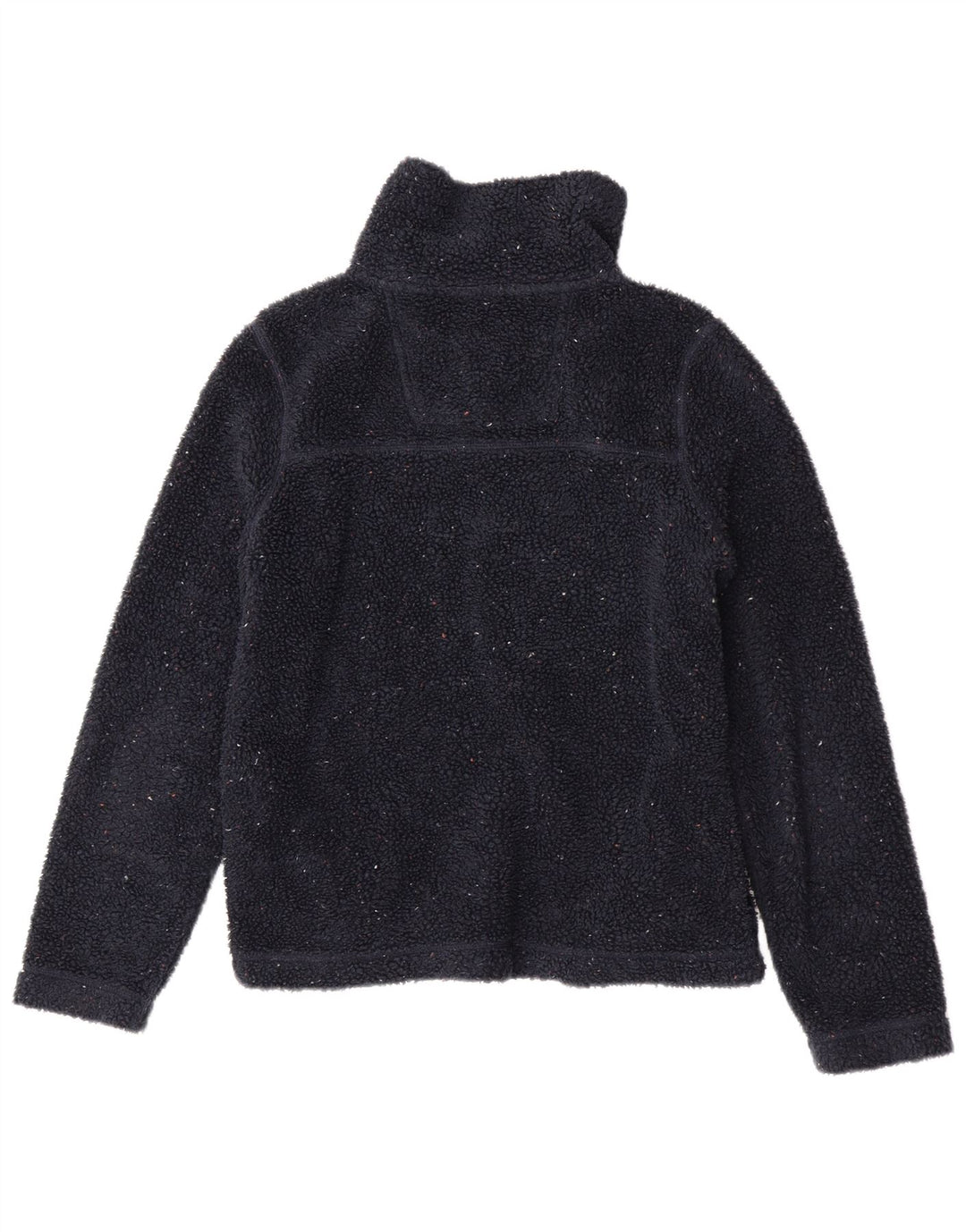 Fedt ansigt kvinders lynlås hals Fleece Jumper UK 8 Lille marineblå polyester