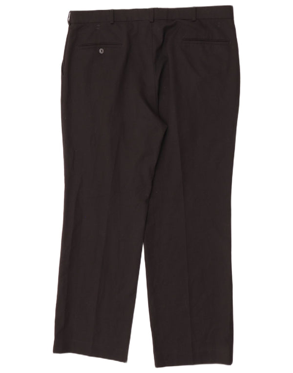 Farah Mens Pegged Suit Trousers W38 L30 Black Polyester