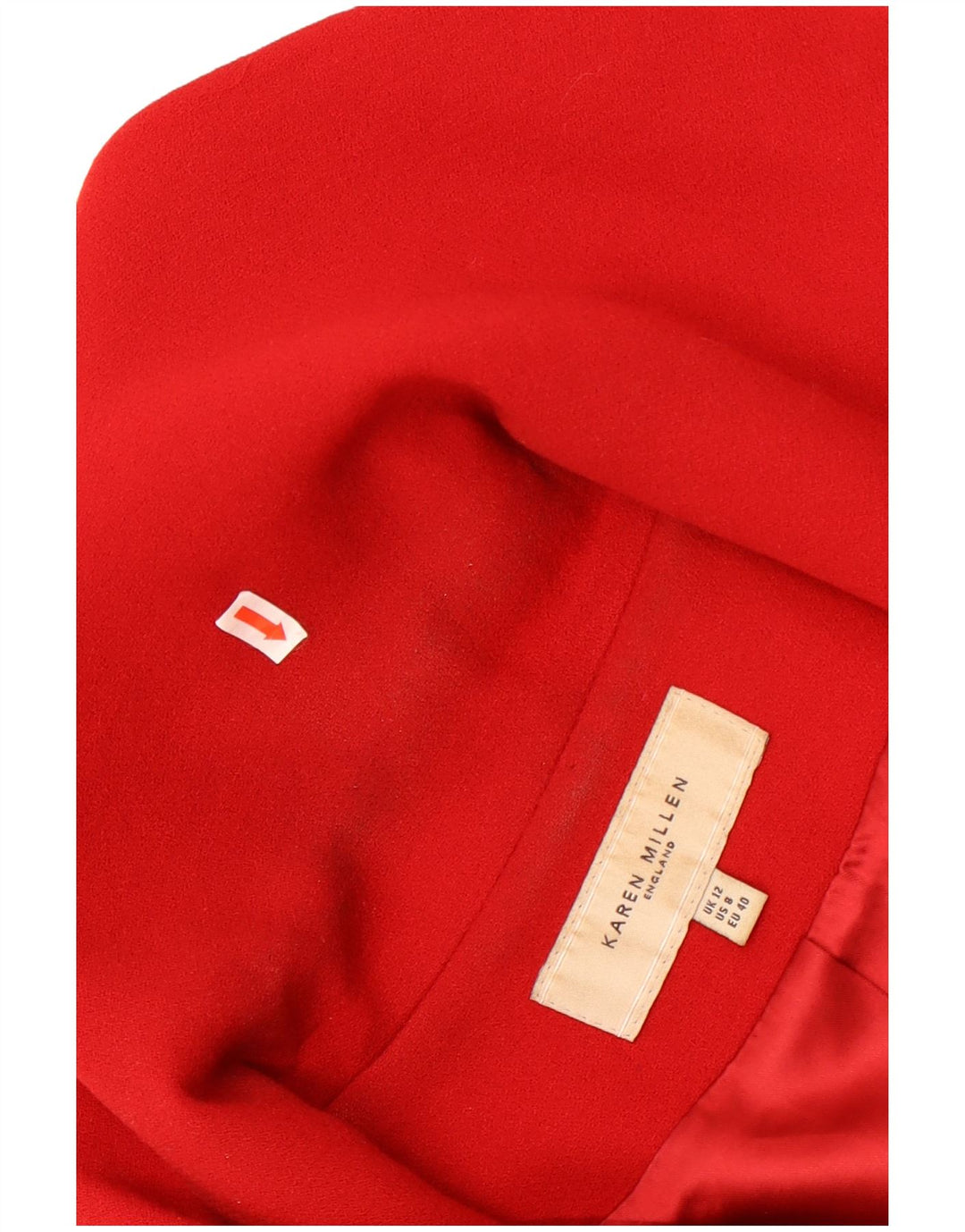 Karen Millen Dame 3-knaps blazerjakke UK 12 Medium Rød Uld