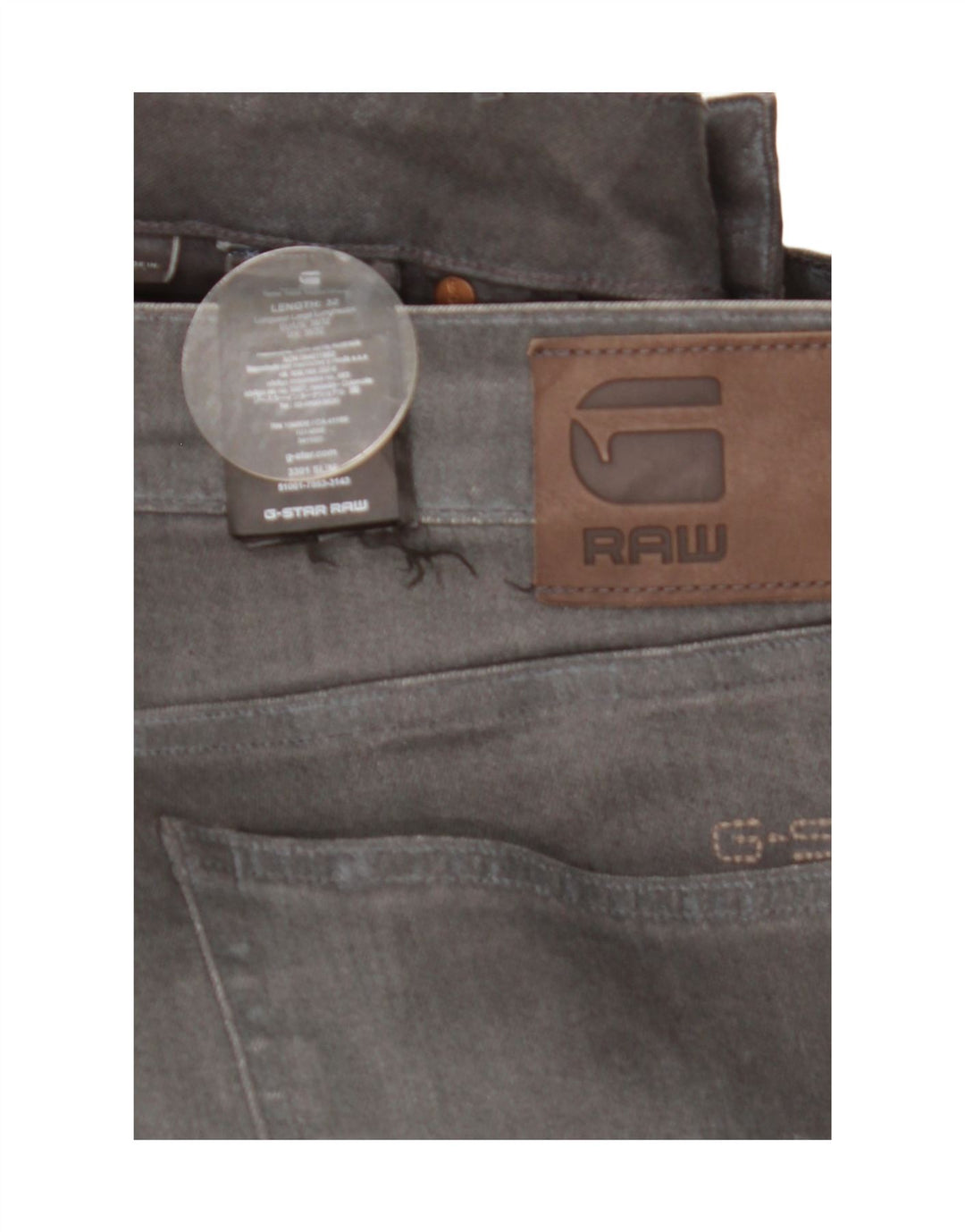 G-Star Slim Jeans til mænd W38 L32 Grå bomuld