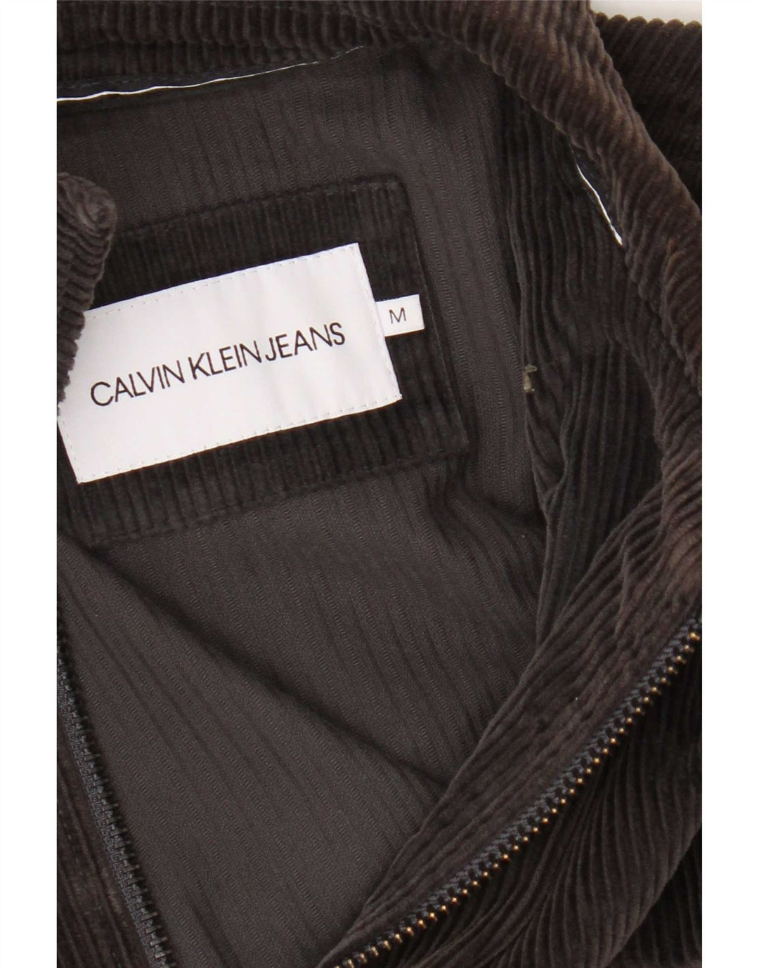 Calvin Klein Jeans Herre fløjlsjakke UK 38 Medium Brown