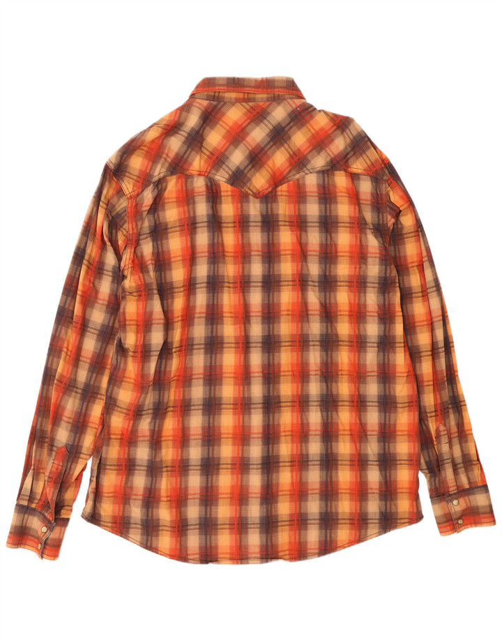 Wrangler Retro skjorte til mænd 2XL brun ternet bomuld