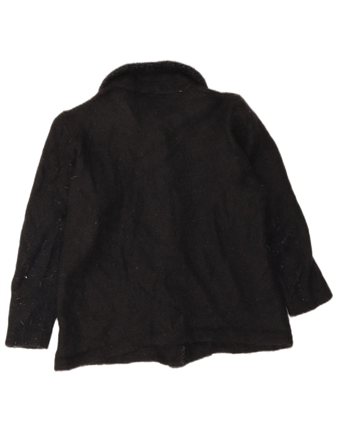 La Perla Dame Cardigan Sweater UK 12 Medium Black Mohair