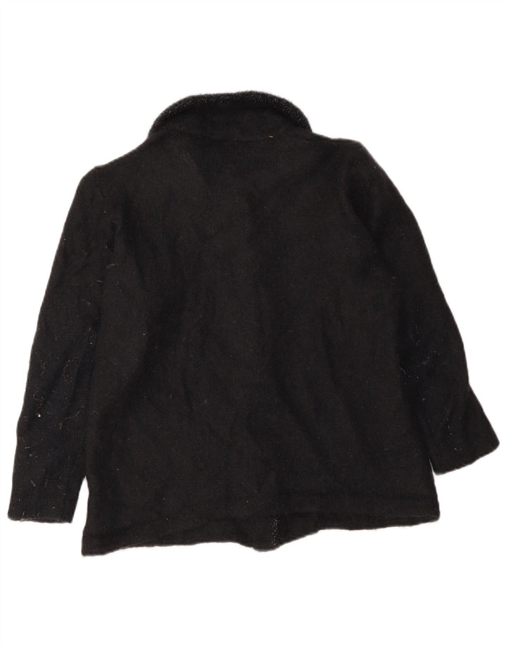 La Perla Dame Cardigan Sweater UK 12 Medium Black Mohair