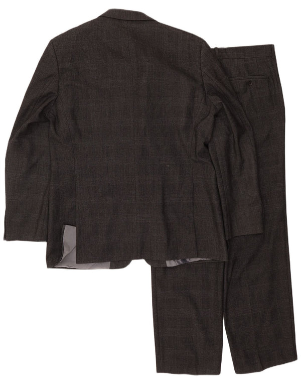 Hugo Boss Herredragt med 2 knap EU 54 2XL W38 L31 Grå ternet uld