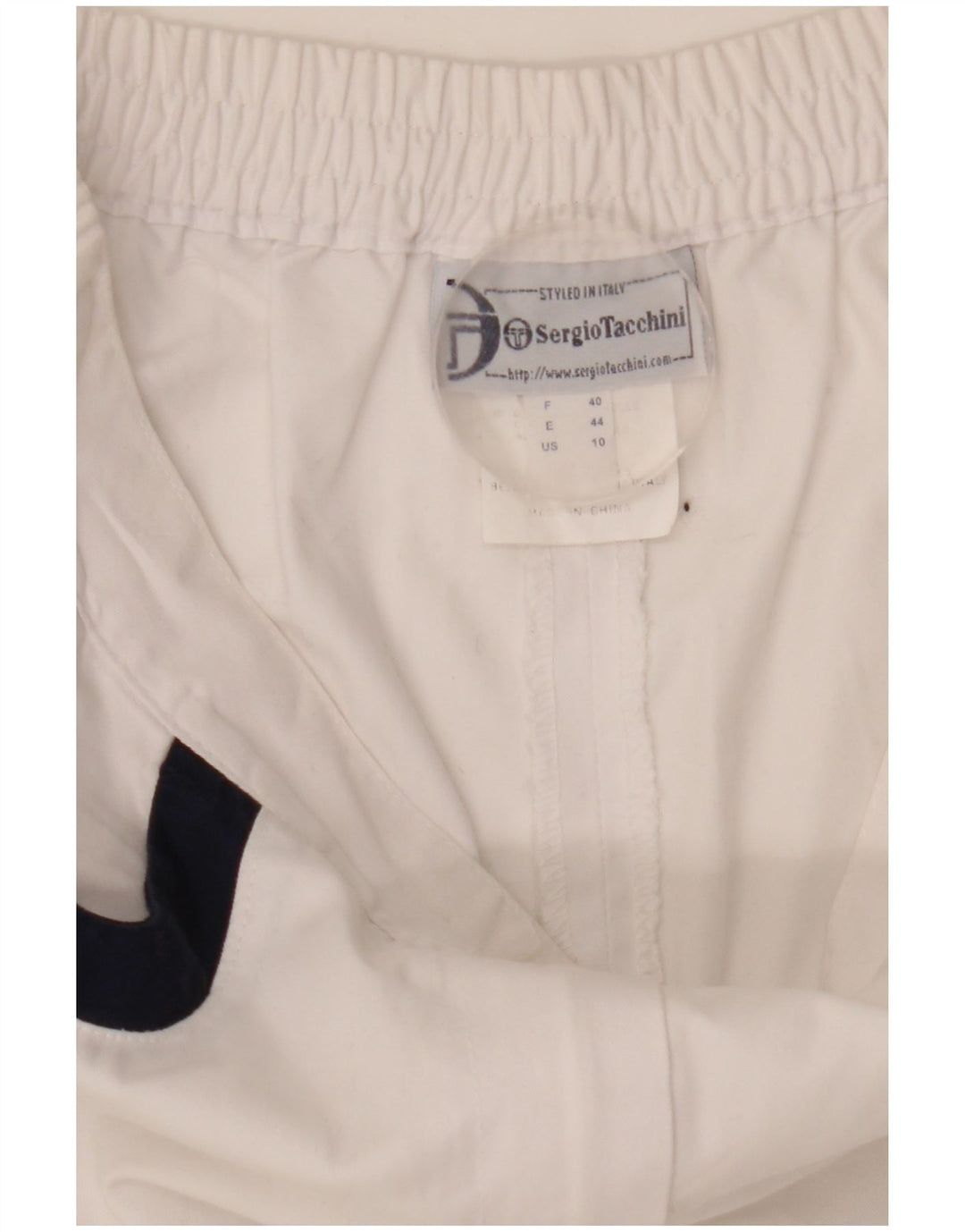Sergio Tacchini Sportshorts til kvinder EU 40 Medium W27 Hvid Polyester Sports
