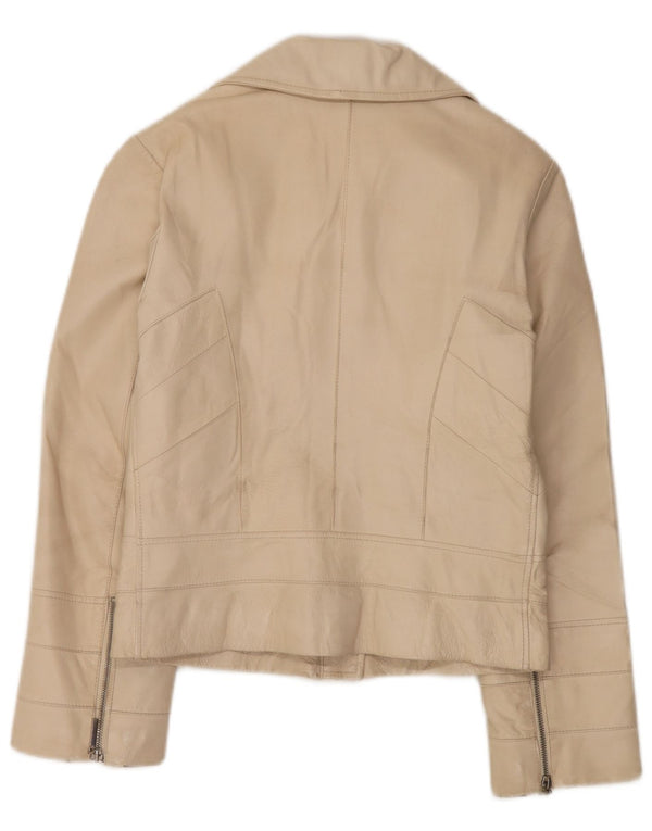 Conbipel Dame Læderjakke IT 42 Medium Beige