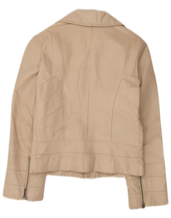 Conbipel Dame Læderjakke IT 42 Medium Beige