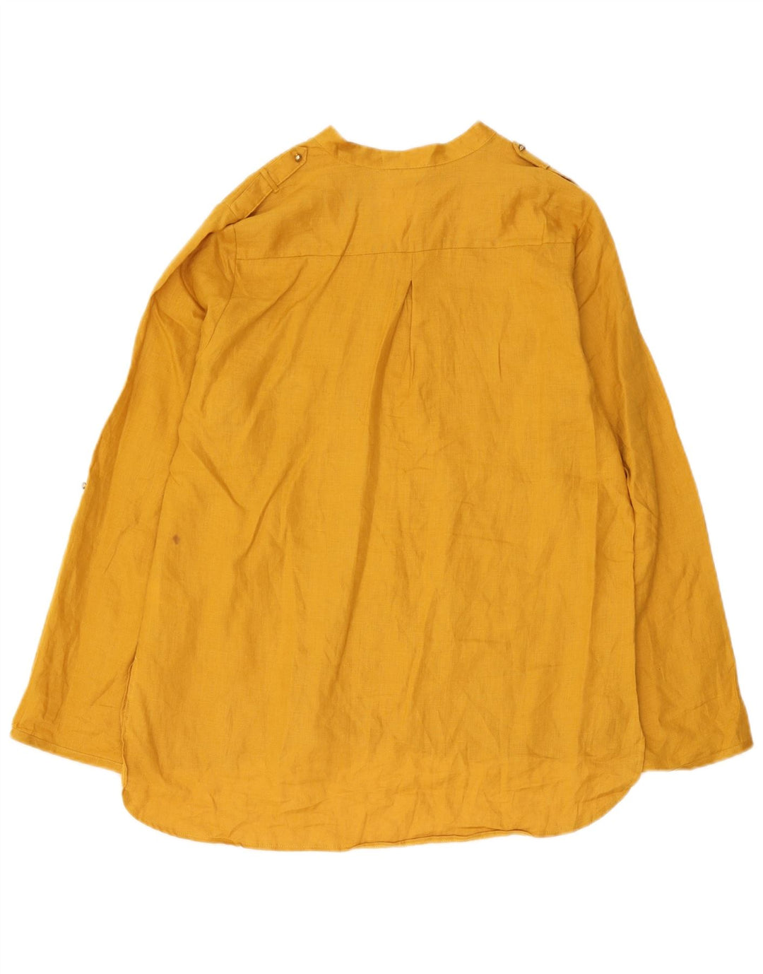Marks & Spencer Damebluse Top UK 14 Large Yellow Linen