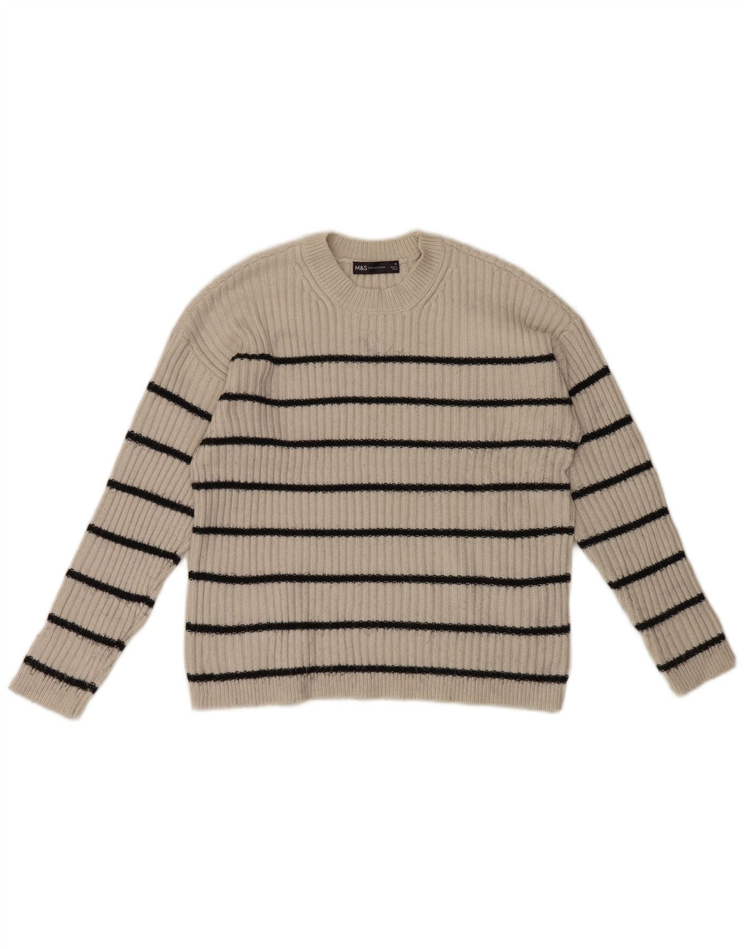 Marks & Spencer Dame sweater med rund hals DK 12 Medium Off White