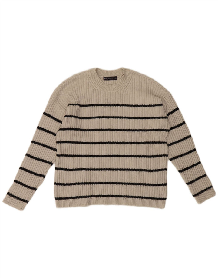 Marks & Spencer Dame sweater med rund hals DK 12 Medium Off White