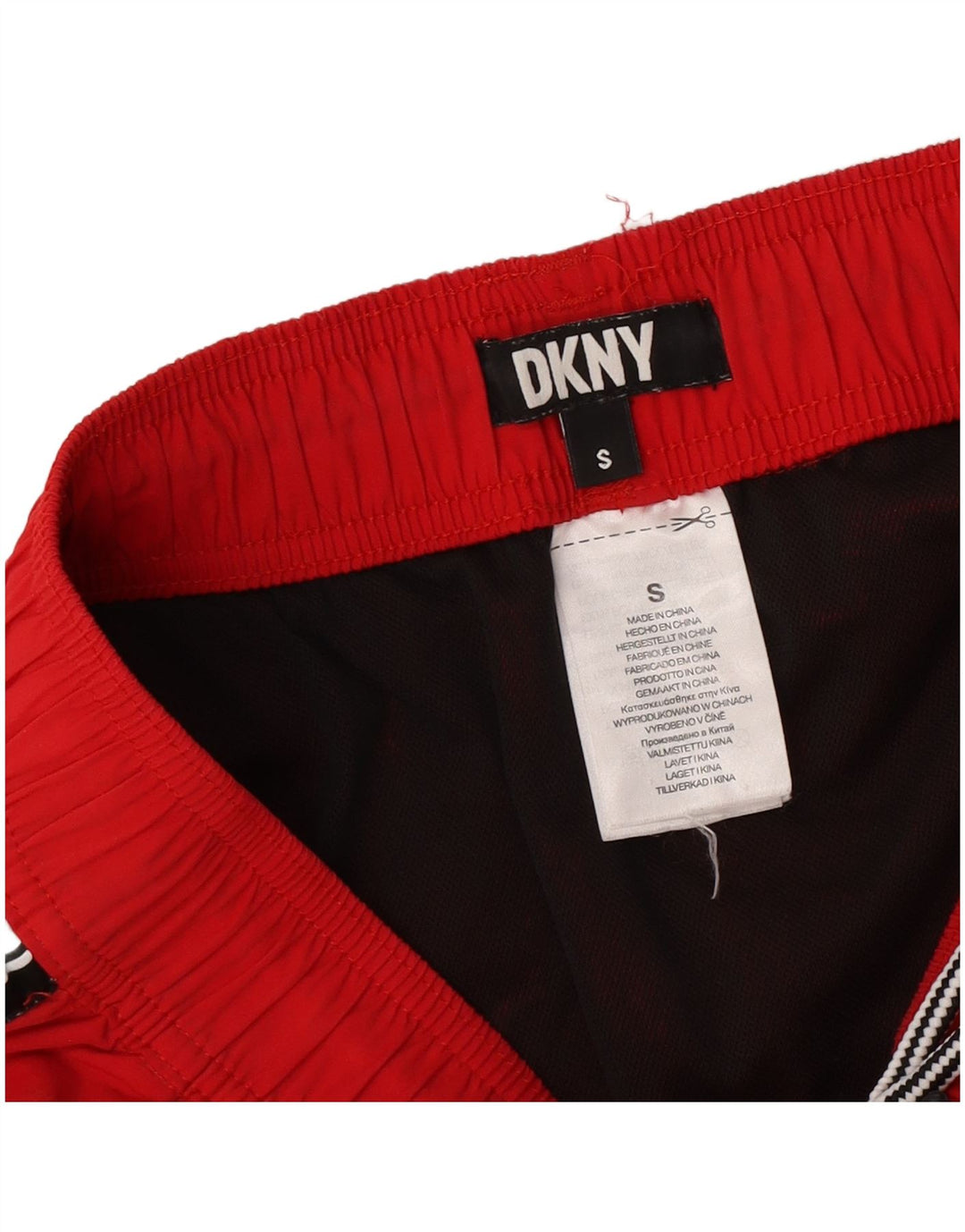 Dkny Herre Grafiske Badeshorts Lille Rød Polyamid