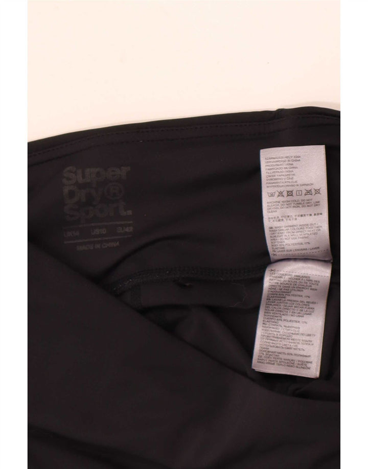 Superdry Grafiske Leggings til kvinder UK 14 Stor sort polyester