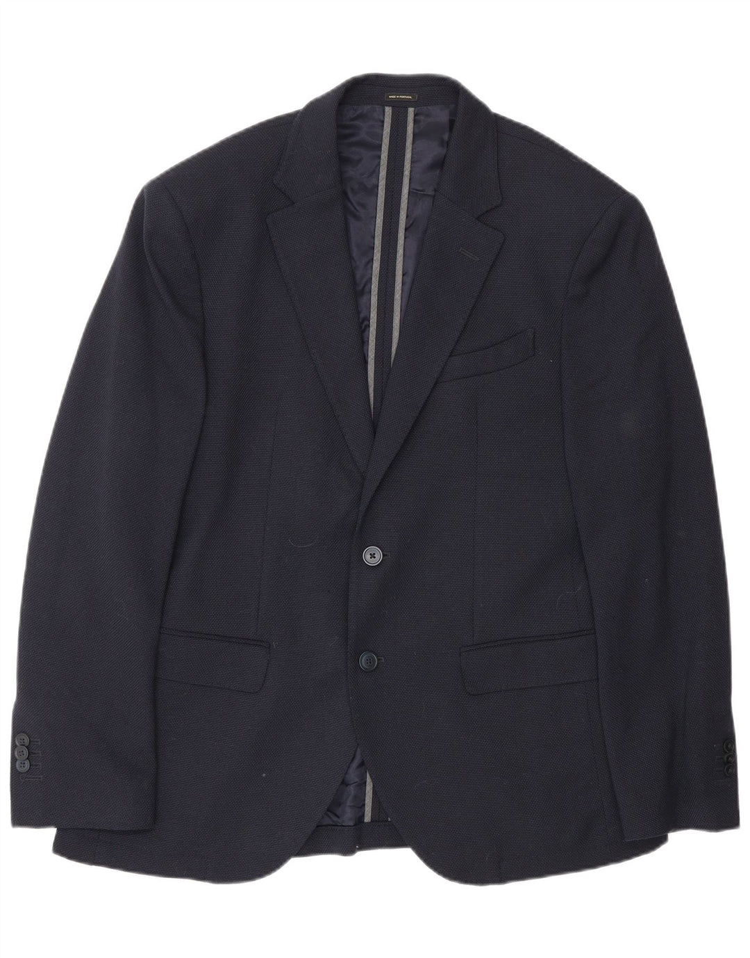 Massimo Dutti Herre 2-knaps blazerjakke EU 50 Mellem marineblå uld