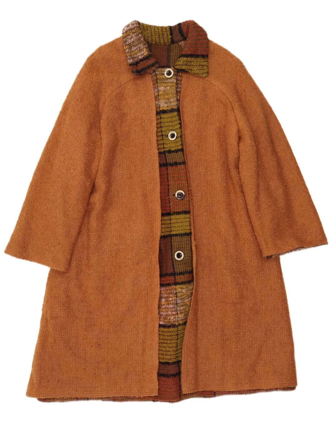 Vintage overfrakke til kvinder UK 16 Large Brown