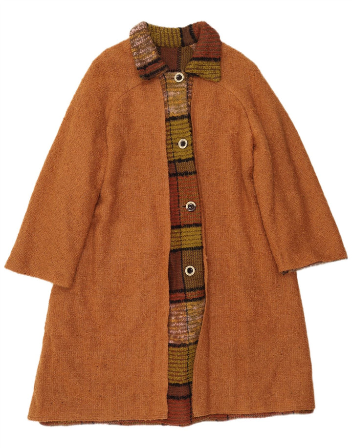 Vintage overfrakke til kvinder UK 16 Large Brown