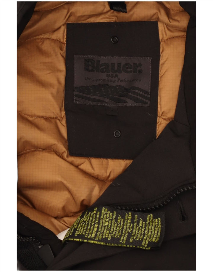 Blauer Polstret Herrejakke UK 40 Stor Sort Nylon