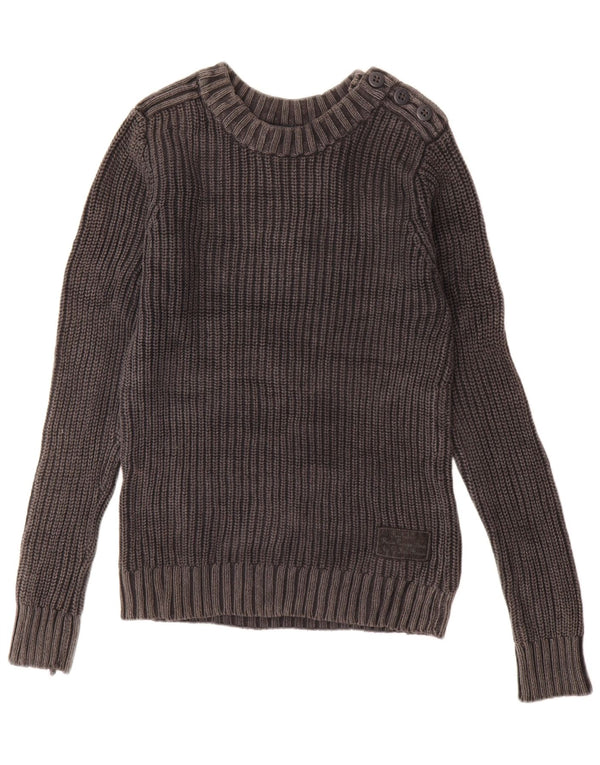 G-Star Herre Boat Neck Jumper Sweater Medium Grey Bomuld