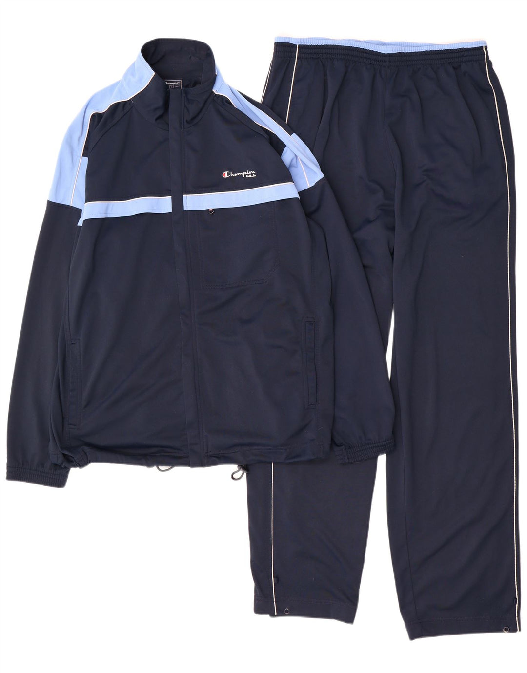 Champion fuld træningsdragt til mænd Large Navy Blue Colourblock