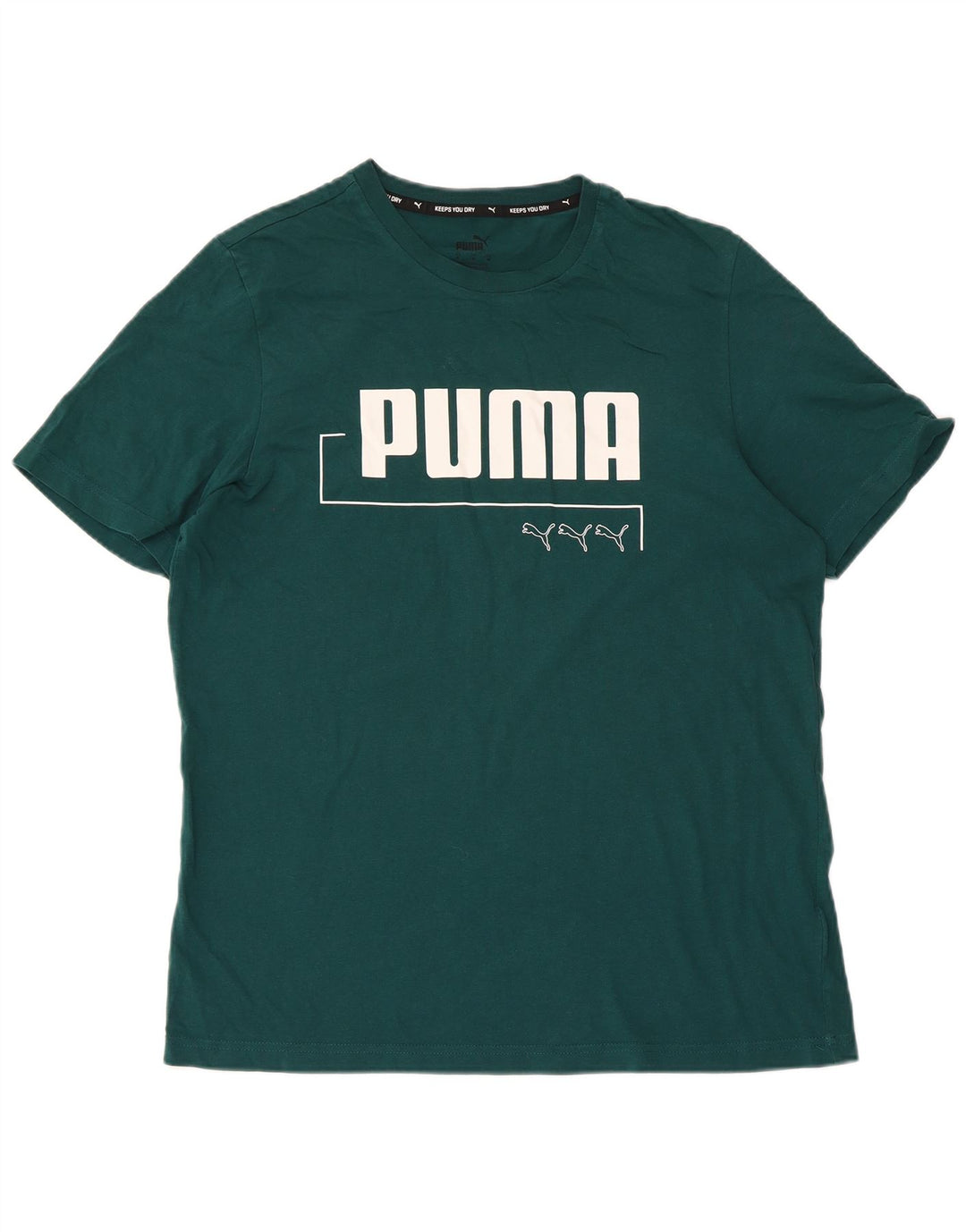 Puma Herre Grafisk T-Shirt Top Medium Grøn