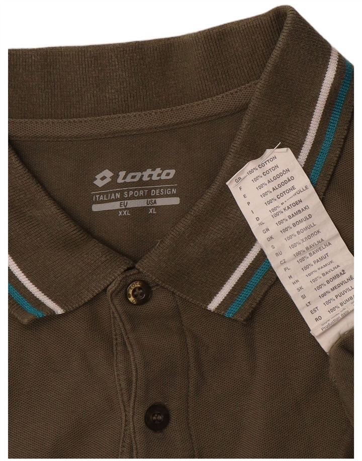 Lotto herre poloshirt XL Khaki Bomuld