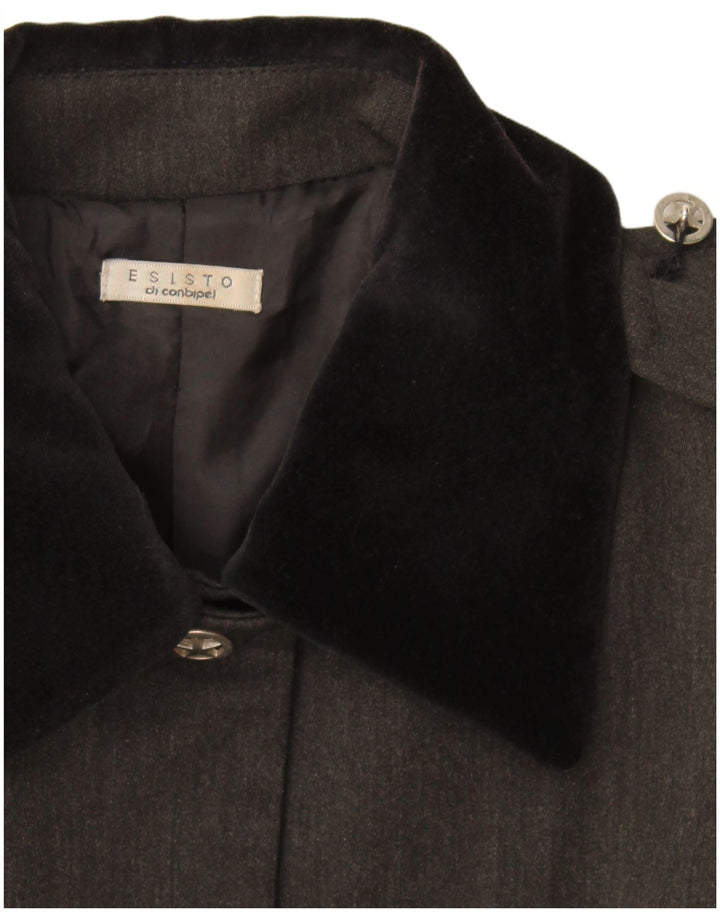 Conbipel Womens Esisto Military Overcoat UK 14 Medium Grey