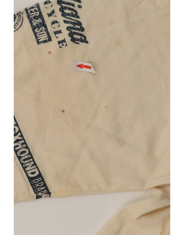 Foxhound Herre grafisk poloshirt Medium Beige Bomuld Retro