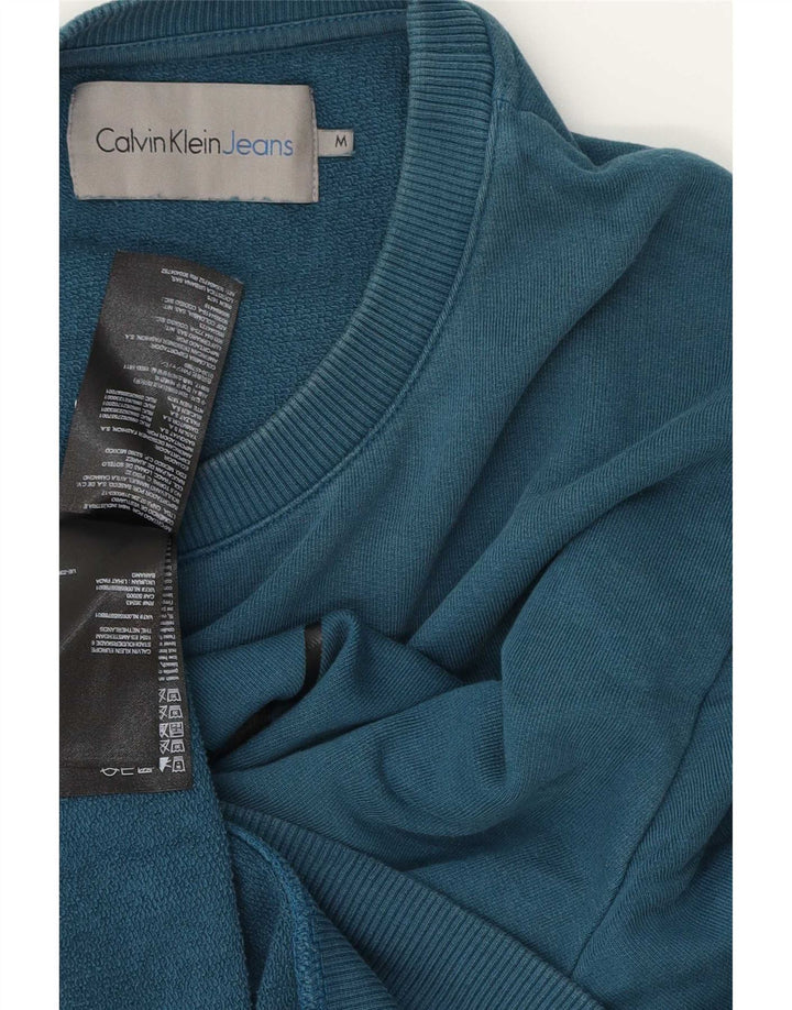 Calvin Klein Jeans Herre Grafisk Sweatshirt Jumper Medium Blå Bomuld