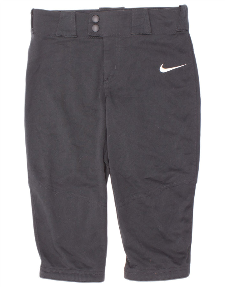 Nike drenge lige fritidsbukser 8-9 år Small W26 L15 sort polyester